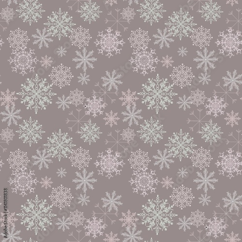 Wallpaper Mural new year Christmas winter snow seamless  texture or background in mocha moose colors Torontodigital.ca