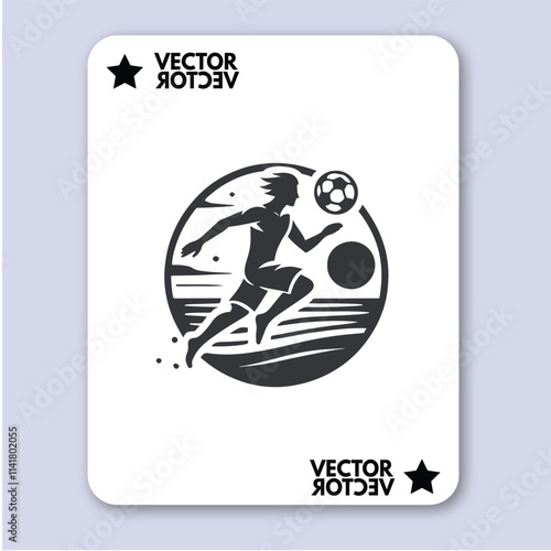 People play beach soccer. Active sports sea sandy coast. Guys pass ball each other on tropical beach. Open training for professionals and fun team game vacationers. Vector flat illustration isolated