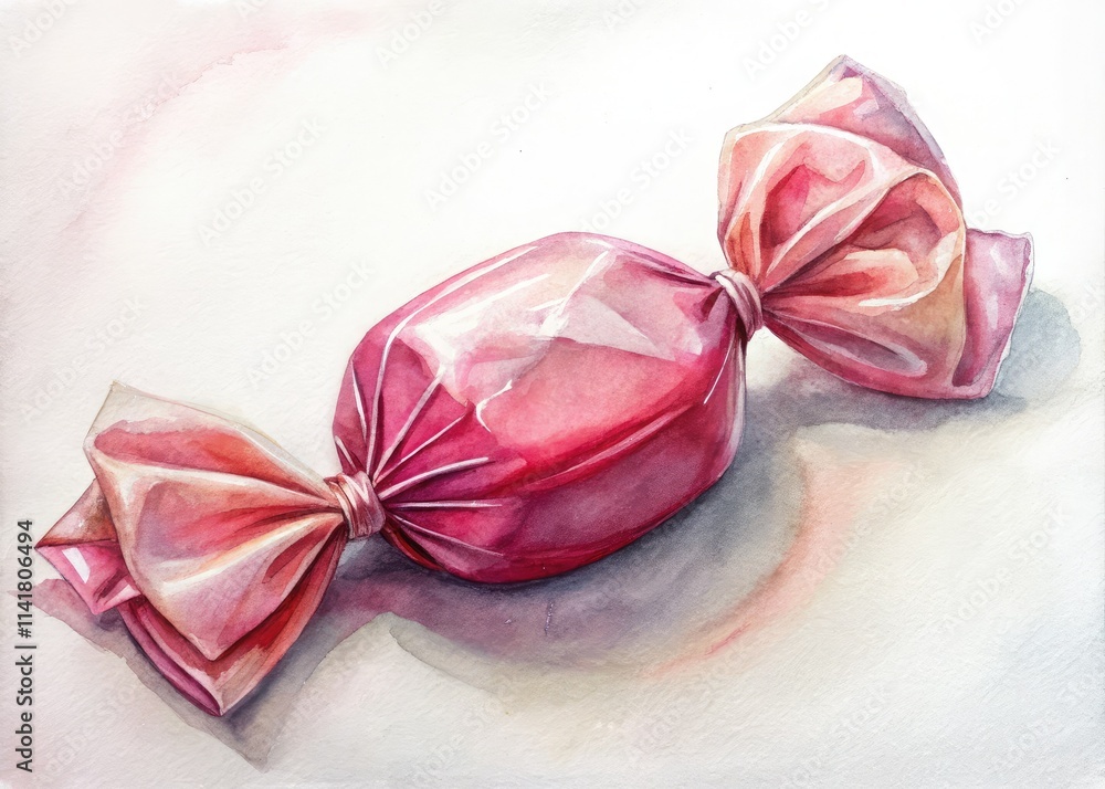 Valentine's Day watercolor clipart features pink candy wrapped in delightful packaging, symbolizing sweetness and love. Perfect for creating festive designs and adding a treat-inspired touch. Valentine's Day watercolor clipart features pink candy wrapped in delightful packaging, symbolizing sweetness and love. Perfect for creating festive designs and adding a treat-inspired touch.