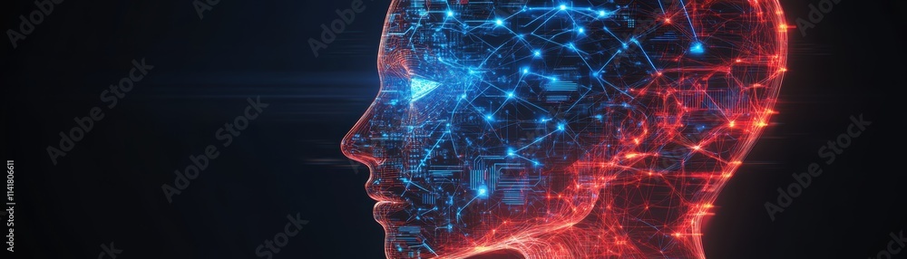 AI Digital Human Face Neural Network Tech Background AI Digital Human Face Neural Network Tech Background