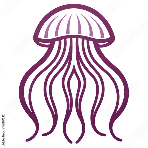 jellyfish on black background photo