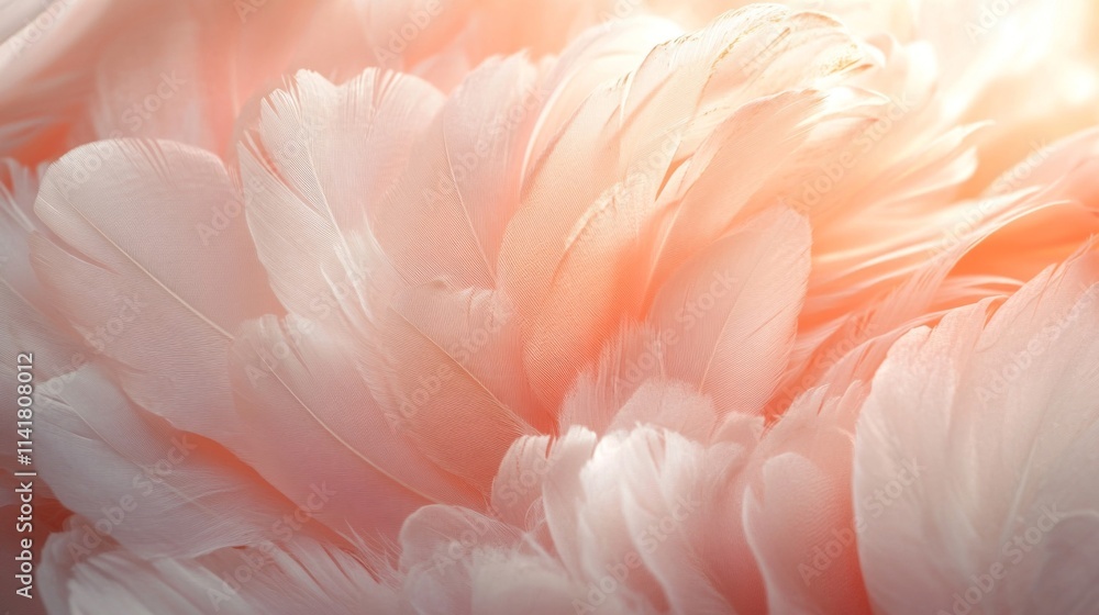 Soft Pink Flamingo Feathers Close Up Texture Soft Pink Flamingo Feathers Close Up Texture