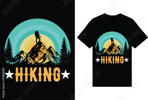 hiking t-shirt design for hiking lover