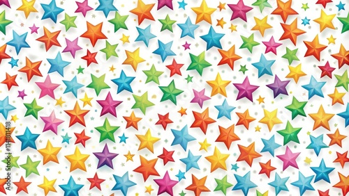 Vibrant minimalist star clipart on a clean white background, ideal for creative projects, graphic design, and contemporary aesthetics. Perfect for simple yet striking visuals.