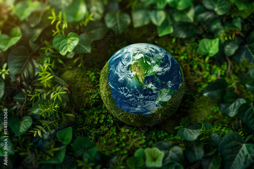Greeting card with holiday composition for world environment day Greeting card with holiday composition for world environment day