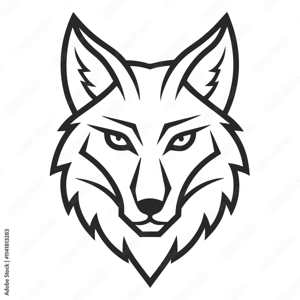 Fototapeta premium wolf head icon