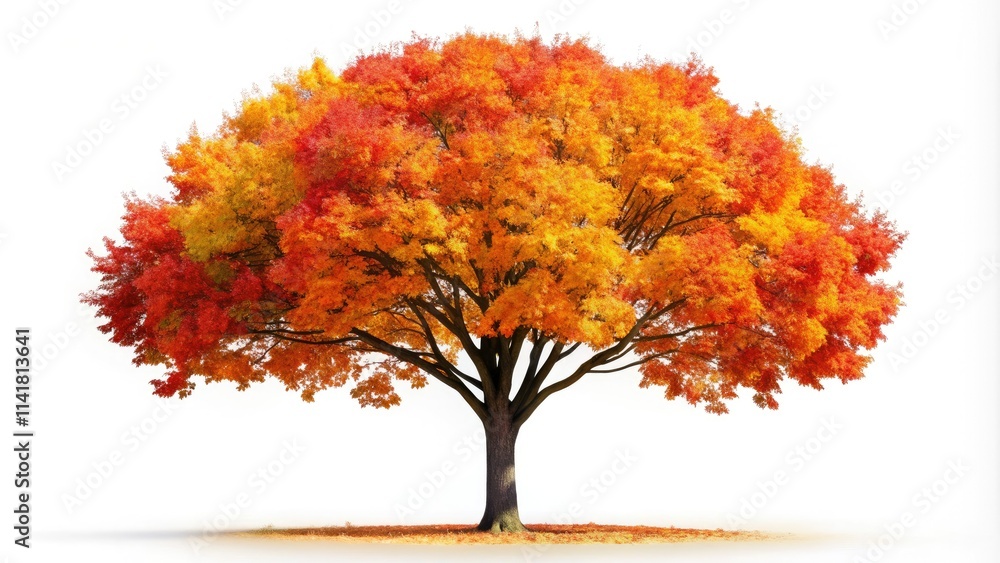 Vibrant tree displaying colorful foliage against a white backdrop, showcasing nature's beauty through seasonal changes, perfect for minimalist art and botanical illustration enthusiasts. Vibrant tree displaying colorful foliage against a white backdrop, showcasing nature's beauty through seasonal changes, perfect for minimalist art and botanical illustration enthusiasts.