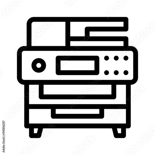 multifunction printer line icon