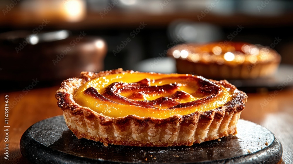 Baking delicious egg tarts cozy kitchen food photography warm atmosphere close-up view culinary artistry for foodies Baking delicious egg tarts cozy kitchen food photography warm atmosphere close-up view culinary artistry for foodies