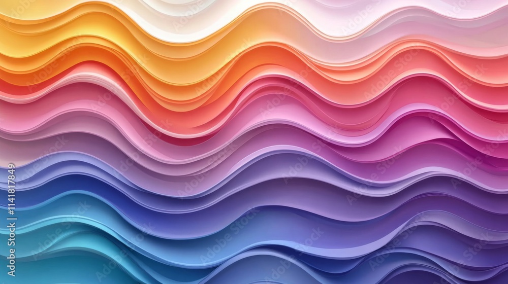 Abstract Colorful Wavy Layers Design Pattern Abstract Colorful Wavy Layers Design Pattern
