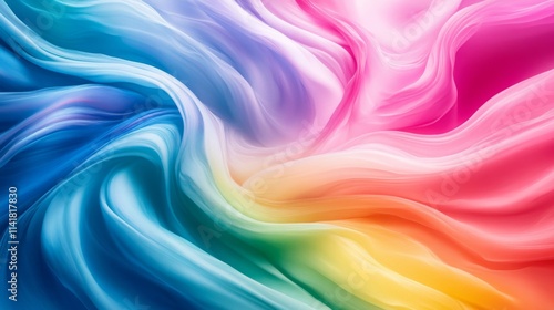 Wallpaper Mural Abstract Rainbow Swirling Fabric Design Torontodigital.ca