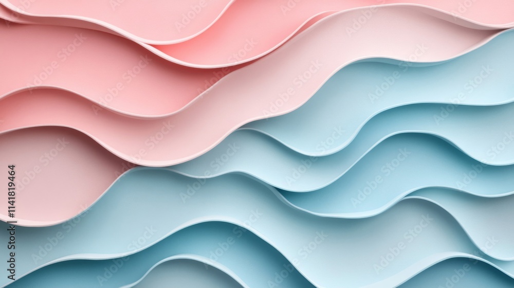 Abstract Pink And Blue Wave Pattern Design Abstract Pink And Blue Wave Pattern Design