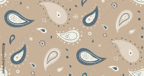 Decorative rug, feminine pattern. Trend sketching on calm seamless. East old-fashioned to curled curly.