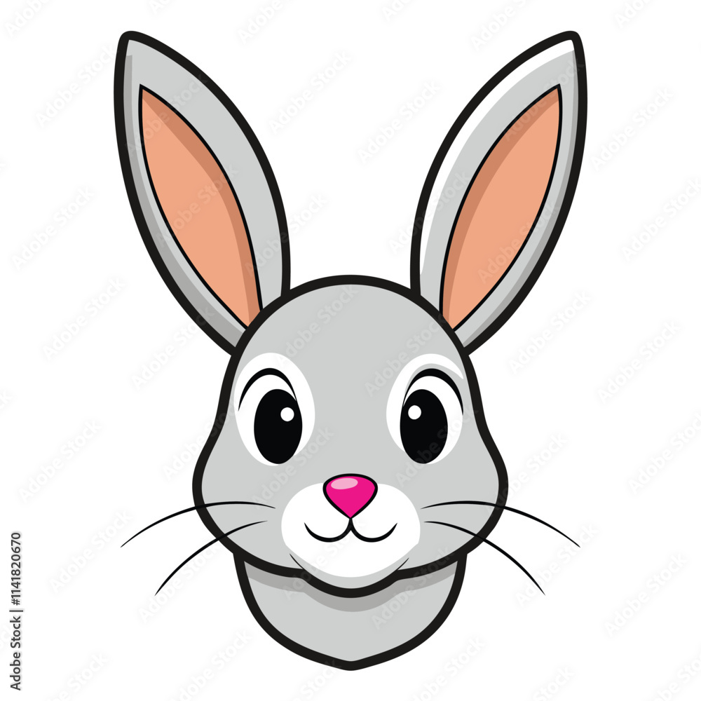 Fototapeta premium white rabbit with a bow