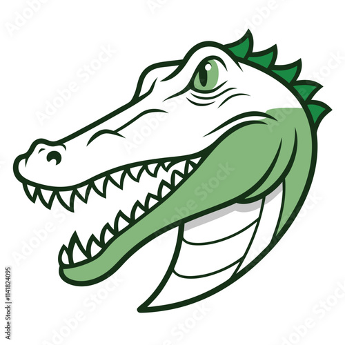 crocodile with a open