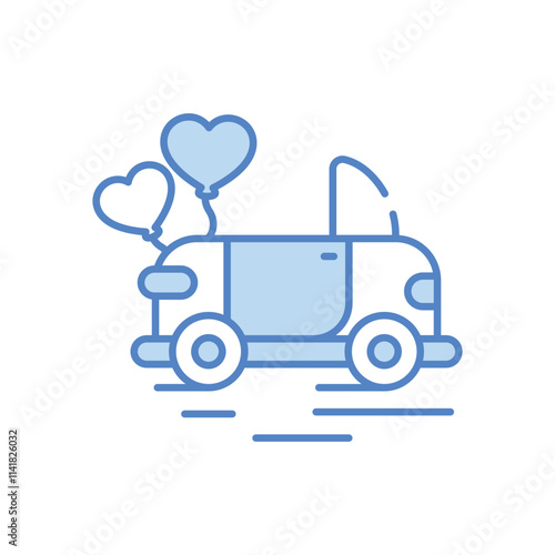 Wedding Car vector icon