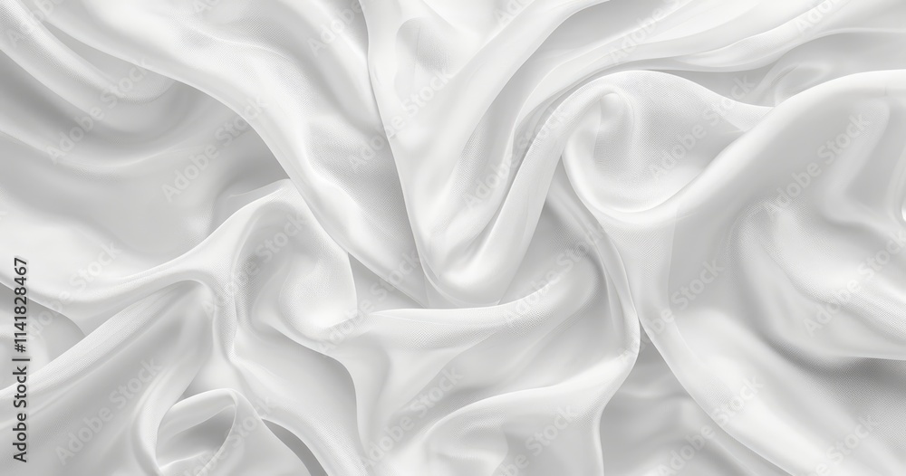 A close-up of flowing white satin fabric, showcasing its smooth texture and elegant drape. A close-up of flowing white satin fabric, showcasing its smooth texture and elegant drape.