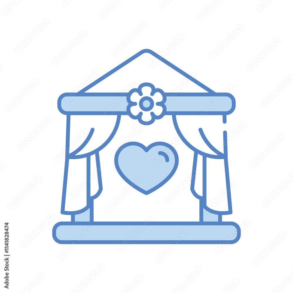 Fototapeta premium Wedding Hall vector icon
