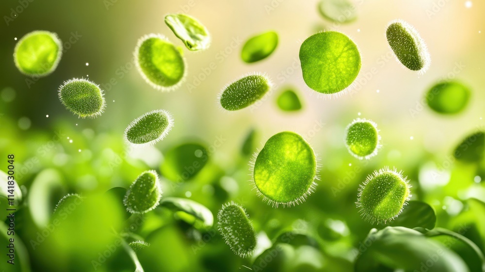 Fototapeta premium Conceptual Visualization of the Moisture Cycle in Nature