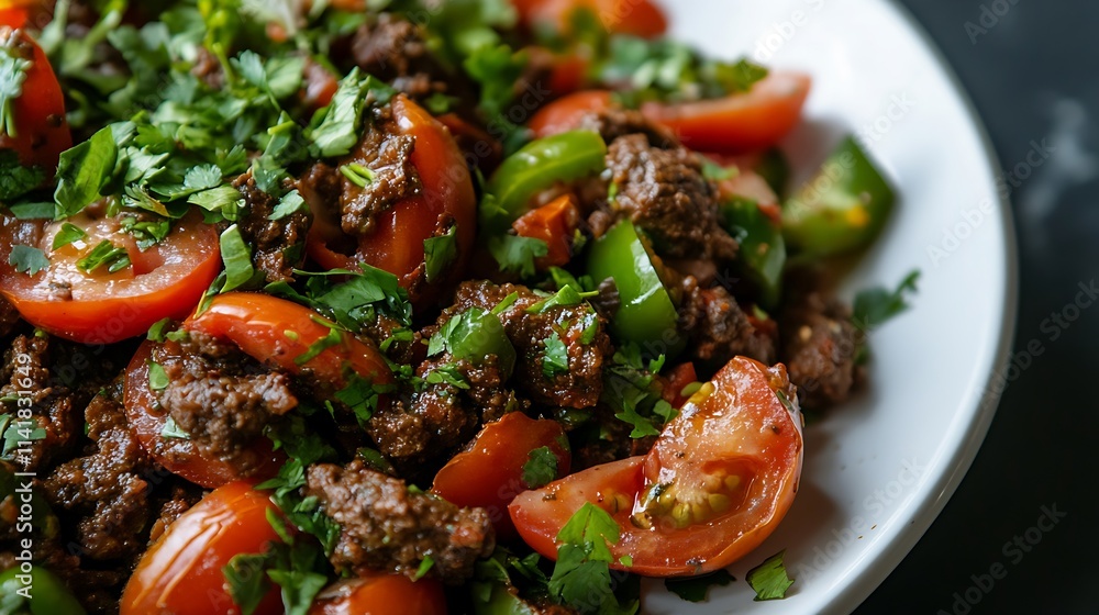 Ethiopian Spicy Tomato Salad with Chilies Ethiopian Spicy Tomato Salad with Chilies