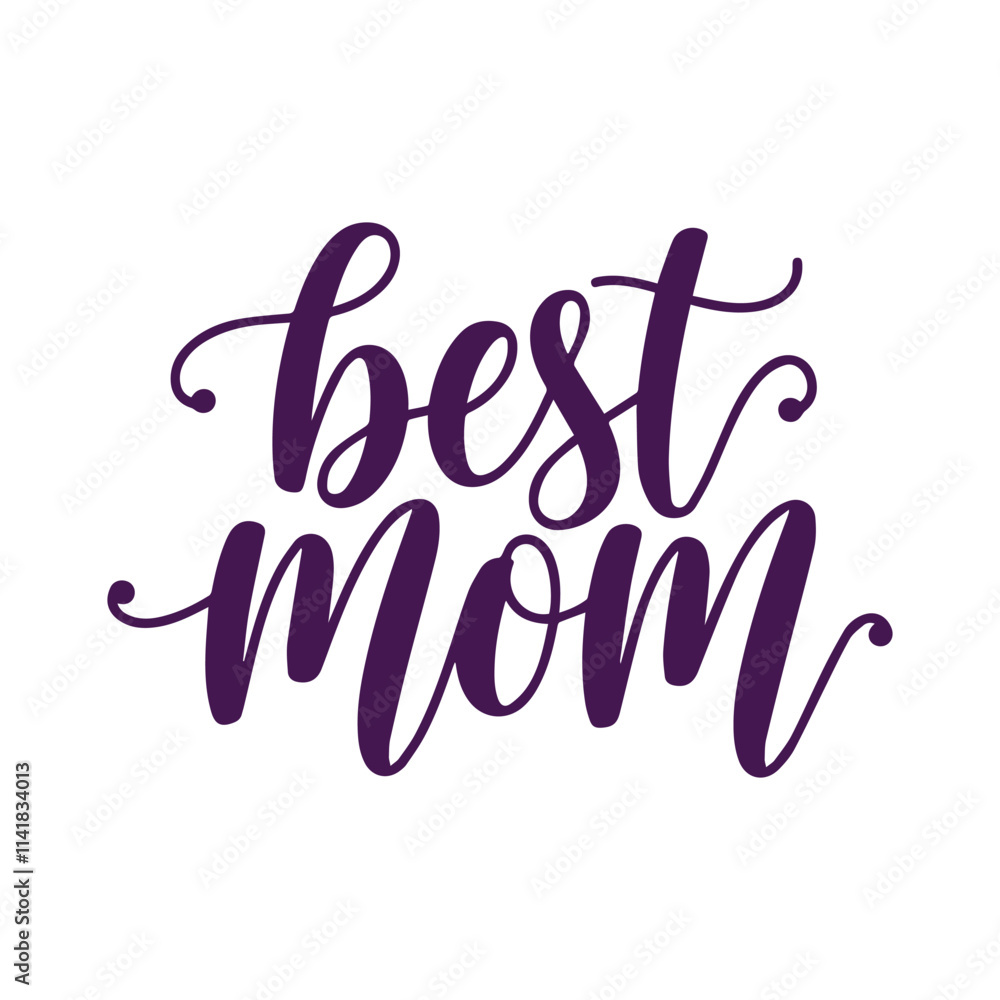 Vector 'Best Mom' Calligraphy Typography Design – Stylish and Elegant Text Art Vector 'Best Mom' Calligraphy Typography Design – Stylish and Elegant Text Art