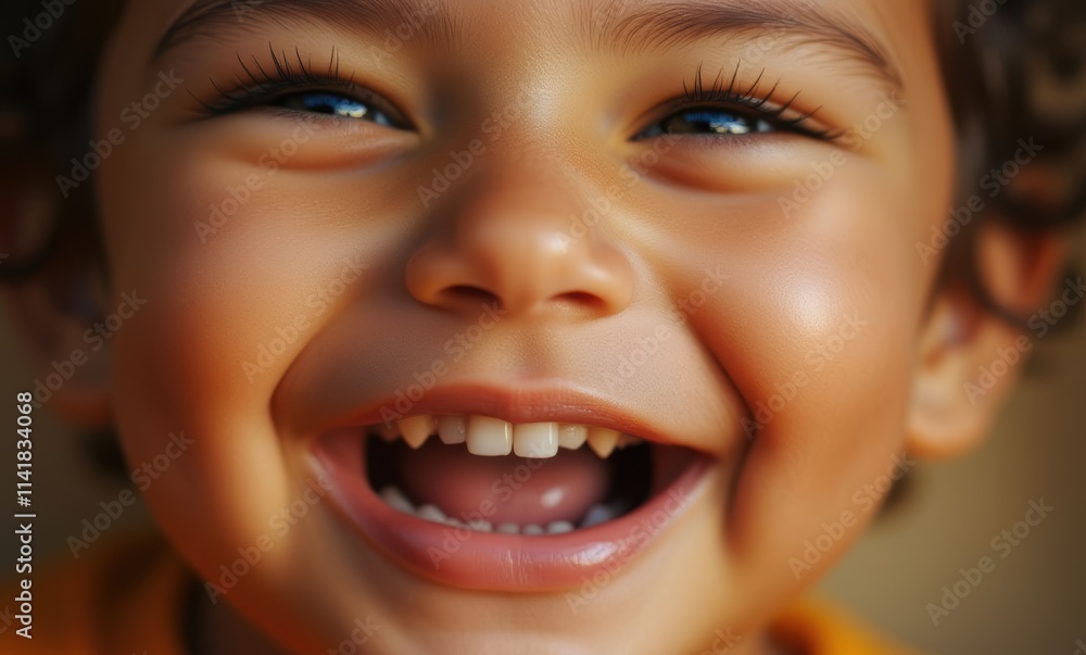 Happy child beaming with joy Happy child beaming with joy