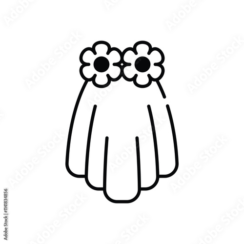 Lace Veil vector icon