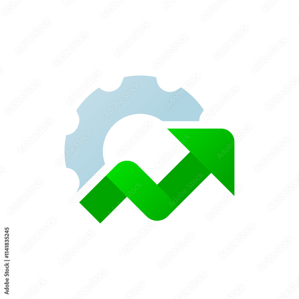 flat Icon representing financial calculation or profit growth. gear symbol with upward trending graph, signifying the process of calculating returns or profits from investments. calculate button ui flat Icon representing financial calculation or profit growth. gear symbol with upward trending graph, signifying the process of calculating returns or profits from investments. calculate button ui