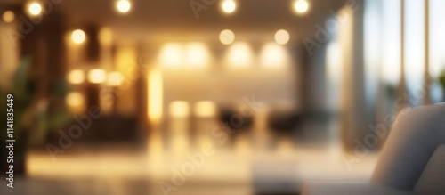 Wallpaper Mural Dreamy blurred interior space background with warm lighting creating a modern ambiance for design and advertising purposes Torontodigital.ca
