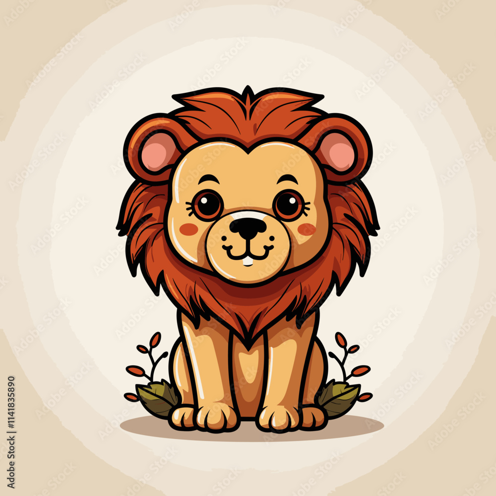 Obraz premium Lion vector illustration