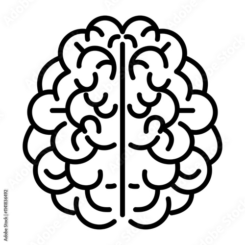 Alzheimer disease icon in linear style 