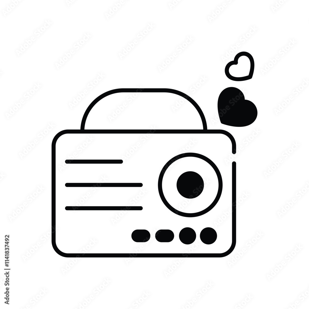 Love Song vector icon Love Song vector icon