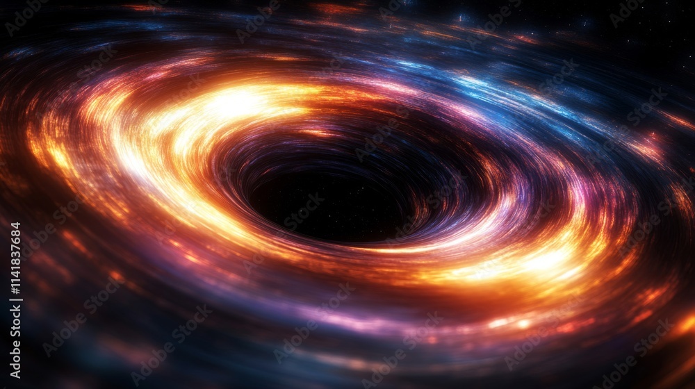 A Fiery Cosmic Swirl Enveloping A Black Hole A Fiery Cosmic Swirl Enveloping A Black Hole
