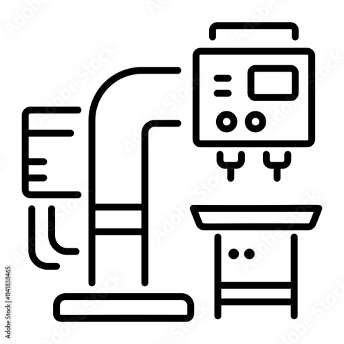 Mammography machine icon in line style 