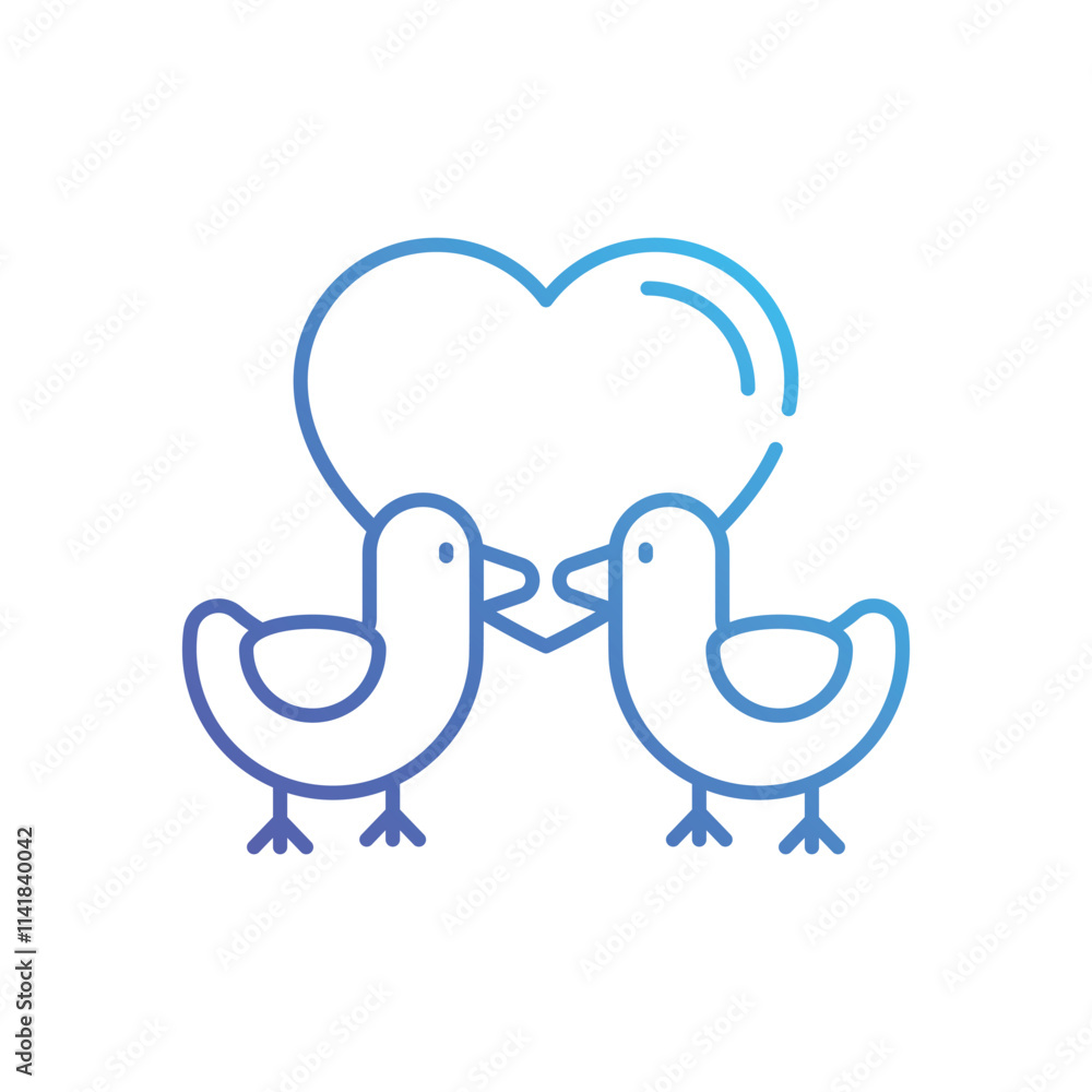 Love Birds vector icon Love Birds vector icon