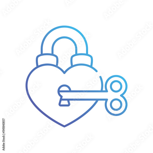 Love Lock vector icon