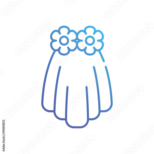 Lace Veil vector icon