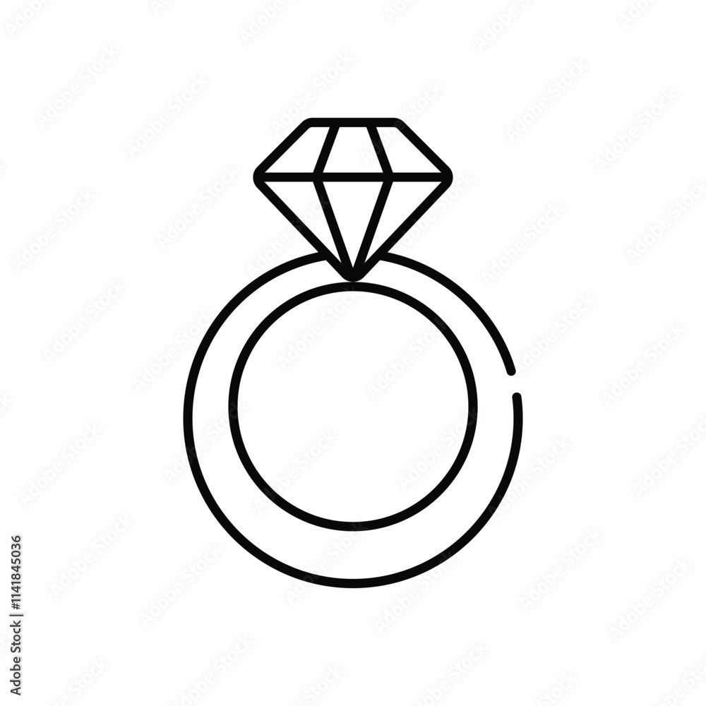 Engagement Ring vector icon