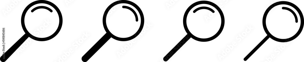Search icon. Magnifying glass, loupe or magnifier sign vector Search icon. Magnifying glass, loupe or magnifier sign vector