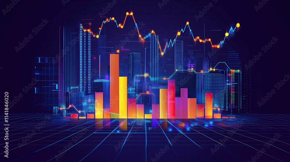 Naklejka premium Info graphics digital marketing