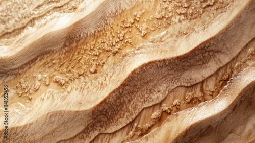 Almond wood texture close-up showcasing natural patterns and intricate details of organic wood grain surface photo