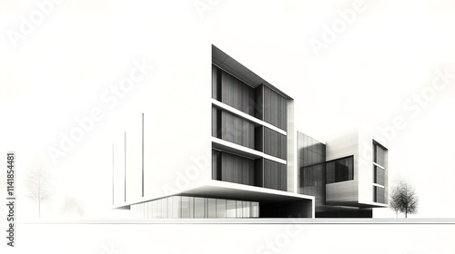 Wallpaper Mural Minimalist university building with sleek geometric design and modern architecture Torontodigital.ca