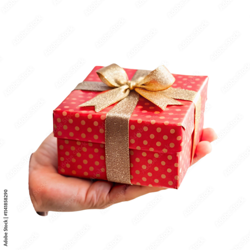 Hand holding gift box png isolated on transparent background Hand holding gift box png isolated on transparent background