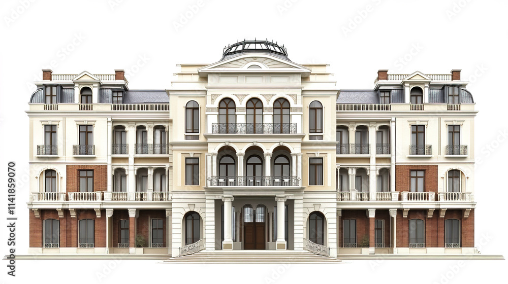 Luxurious boarding school building with grand architecture and sophistication Luxurious boarding school building with grand architecture and sophistication