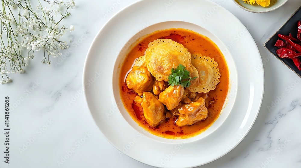 Roti Jala with Spicy Chicken Curry Roti Jala with Spicy Chicken Curry