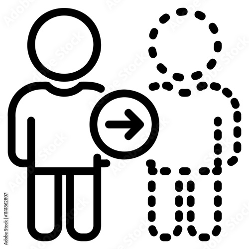 Male cloning outline  style icon
