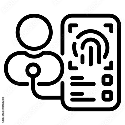 Male identification outline  style icon