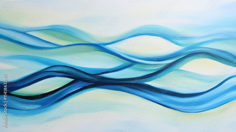 Fototapeta premium Calming Rhythms: Abstract Art for Inner Peace