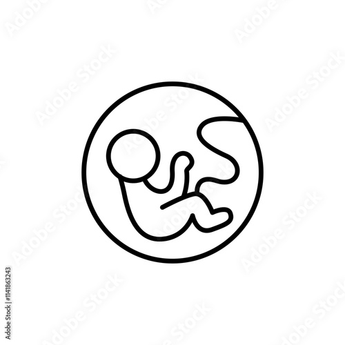 embryo icon isolated on white