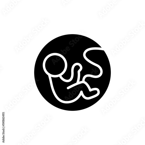 embryo icon isolated on white